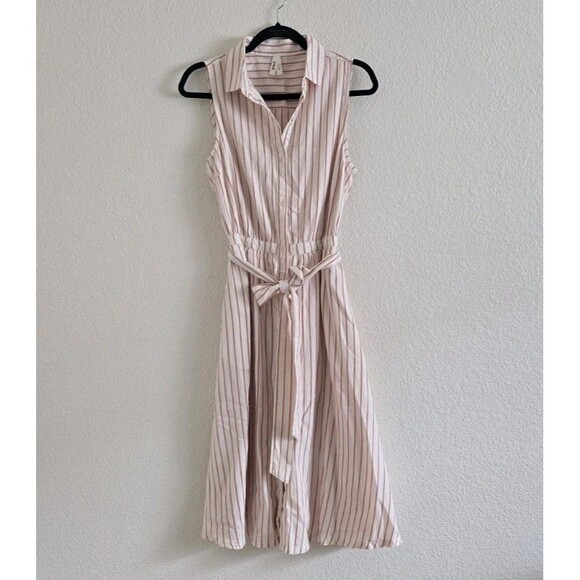 Pact Pink Striped Midi Dress - Picture 9 of 9
